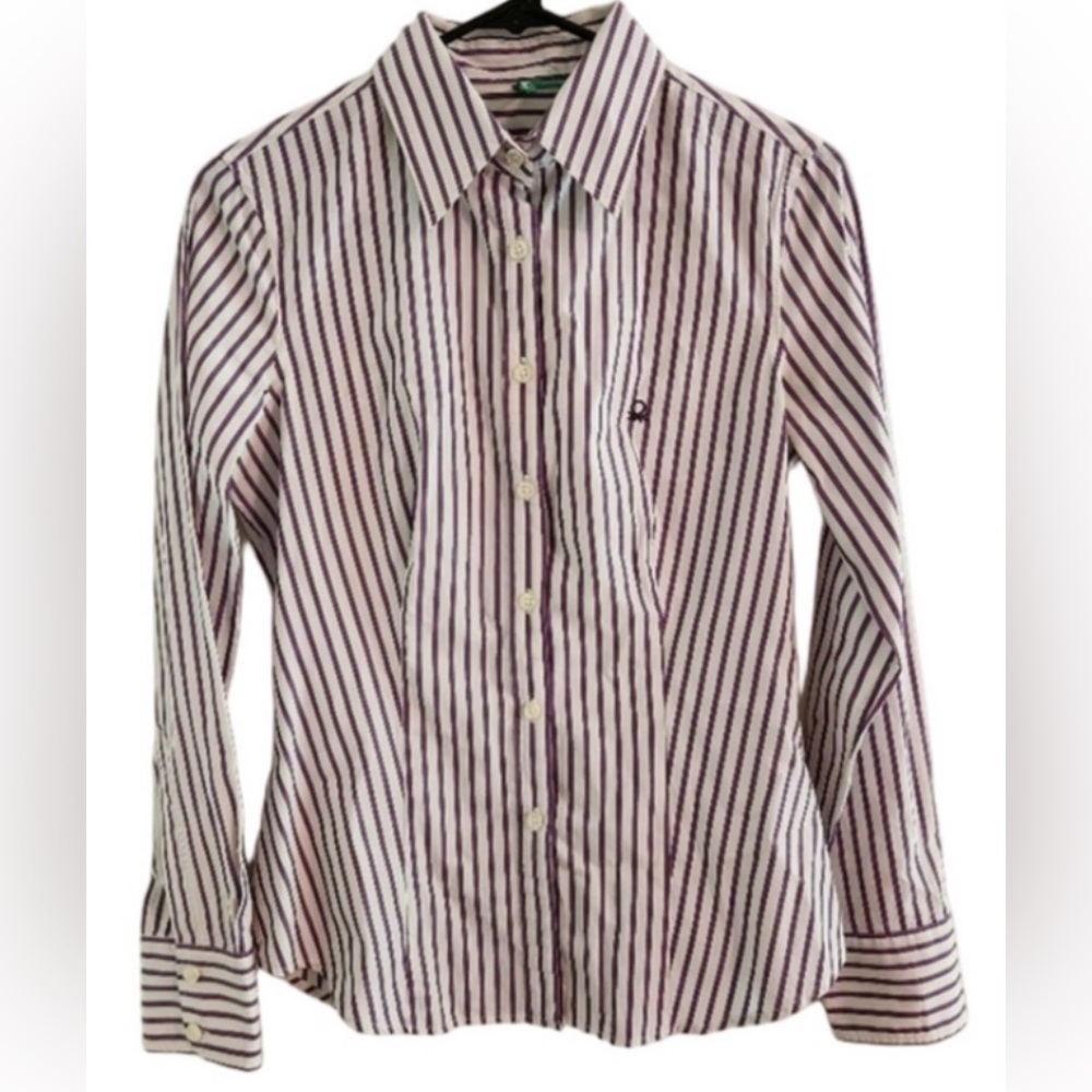 Purple Striped Button Down